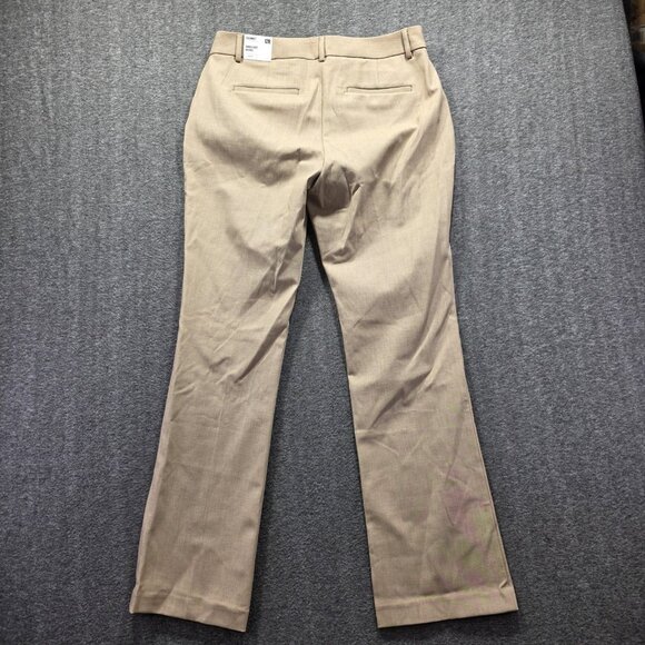Express Pants Womens 12R Khaki Columnist Barely Boot Mid Rise Stretch Dress - Picture 2 of 12